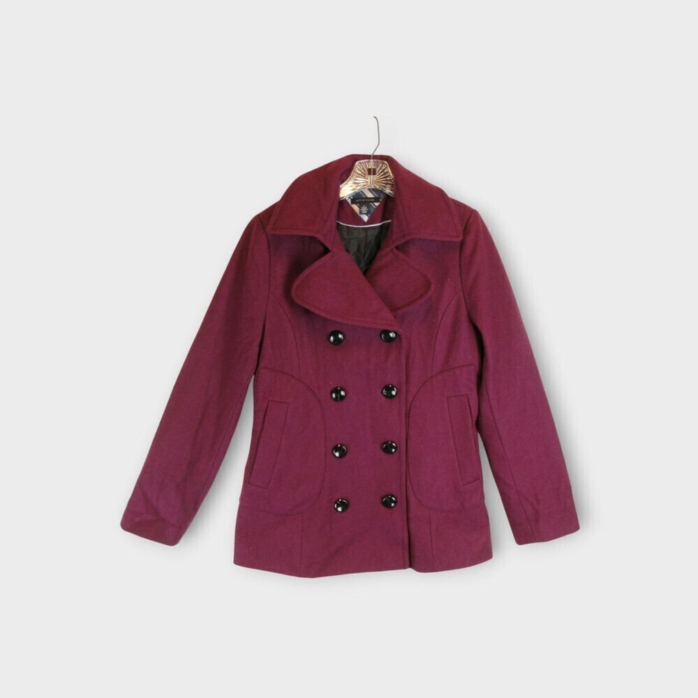 Tommy Hilfiger Magenta Pea Coat Size M